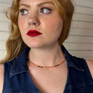 Colorful HandBeaded Necklace New Serape